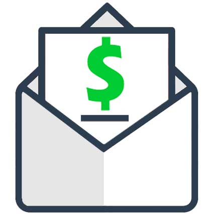 Online pay stubs icon
