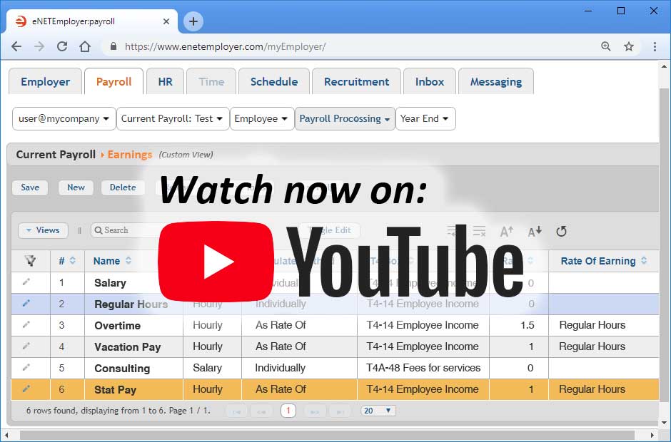 eNETEmployer Payroll Demo